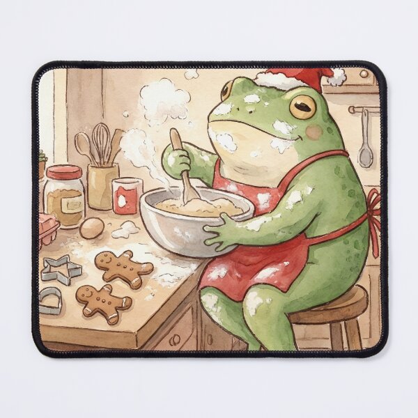 Item preview, Cozy Holiday Baking Frog Chaos designed and sold by StickyGuys.