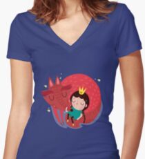 Amigo zorro Women's Fitted V-Neck T-Shirt