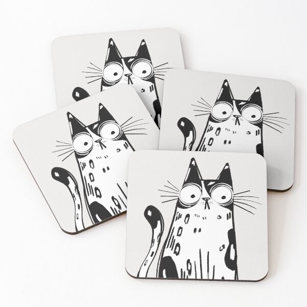 Item preview, Funny Black & White Cat  designed and sold by DoodleMoodSpace.