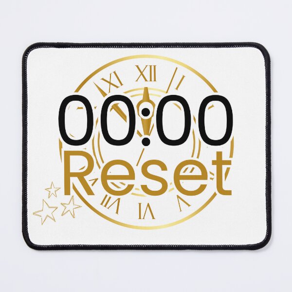 Item preview, 00:00 – Reset | Minimalist New Year's Eve Design designed and sold by JedoCreative.