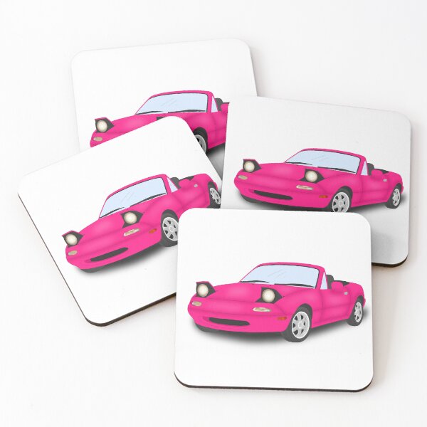 Item preview, Hot pink Mazda MK1 MX5 Miata designed and sold by Cl03xoart.