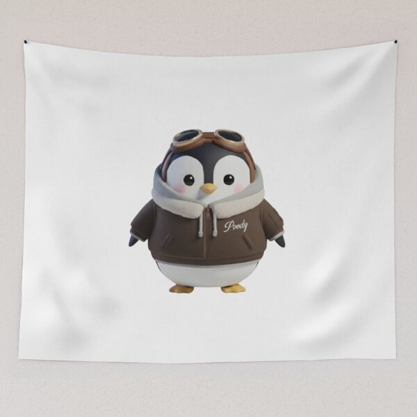 Item preview, Avi Poody – Dark Brown | Cute Aviator Penguin Character designed and sold by HNstory.