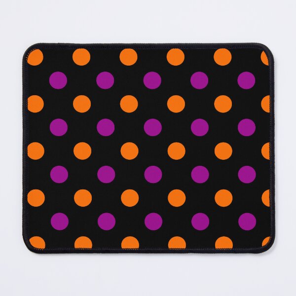 Item preview, Purple Orange Polka Dots On Black Background Design designed and sold by PatternTitan.