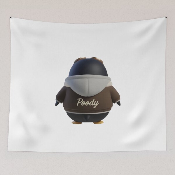 Item preview, Avi Poody – Dark Brown (Back View) | Cute Aviator Penguin Character designed and sold by HNstory.