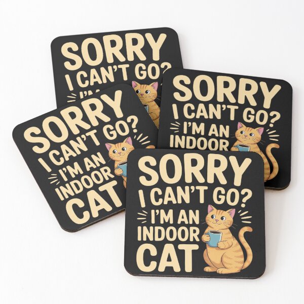 Item preview, Sorry I Can't Go I'm an Indoor Cat Indoor Kitten Lover designed and sold by Libbysharts.