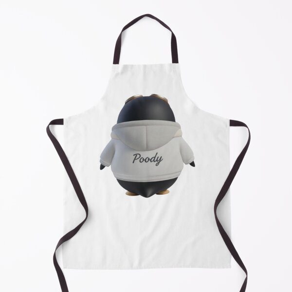 Item preview, Avi Poody – Light Gray (Back View)| Cute Aviator Penguin Character designed and sold by HNstory.
