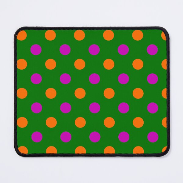 Item preview, Purple Orange Polka Dots On Green Background Design designed and sold by PatternTitan.