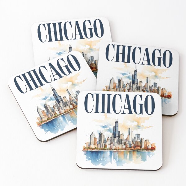 Item preview, Windy City Watercolor Skyline CHICAGO designed and sold by DesignedByMarty.