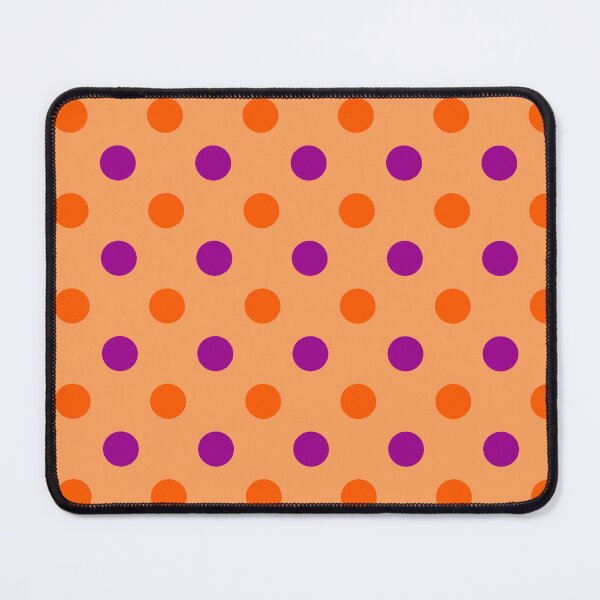 Item preview, Purple Orange Polka Dots On Orange Background Design designed and sold by PatternTitan.