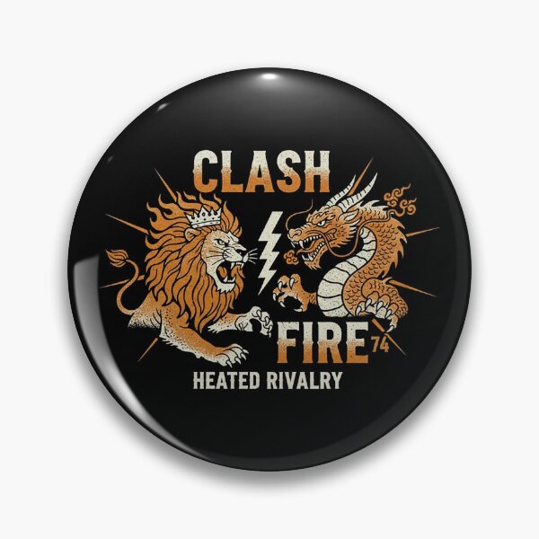 Item preview, Vintage Lion vs Dragon Clash Fire Heated Rivalry designed and sold by zzz888.