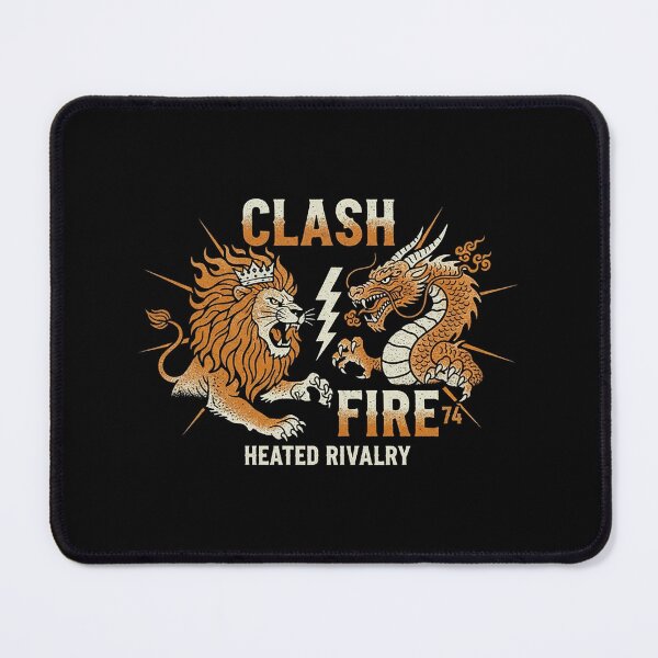 Item preview, Vintage Lion vs Dragon Clash Fire Heated Rivalry designed and sold by zzz888.