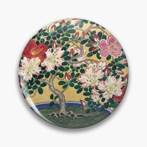 Item preview, Flowering Azalea in Blue Pot by Ohara Koson : Vintage Japanese Poster designed and sold by artofuniverse.
