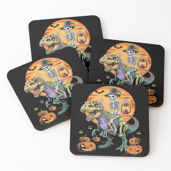Item preview, Skeleton Riding A Dinosaur Halloween  designed and sold by RsFilsingerArt.