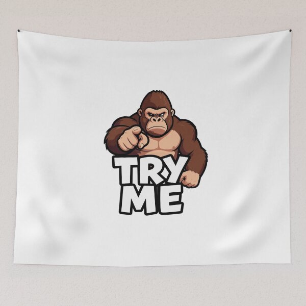 Item preview, Try Me – Bold Gorilla Statement Graphic designed and sold by Zietvane.