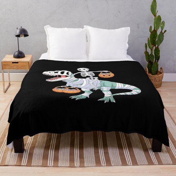 Item preview, Skeleton Riding Dinosaur T Rex Funny Kids Boys Halloween  designed and sold by RsFilsingerArt.
