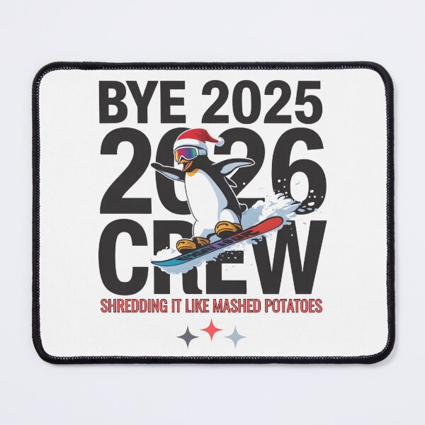 Item preview,  2026 Crew Santa Ski Penguin Bye 2025 Holiday Snow Shredding  designed and sold by ZACK ART.