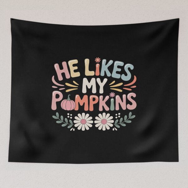 Item preview, He Likes My Pumpkins She Likes My Broomstick Long S2  designed and sold by VerseFarm.