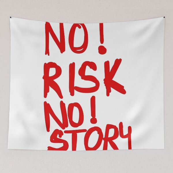 Item preview, No Risk No Story – Bold Motivational Typography Design designed and sold by Baymang.