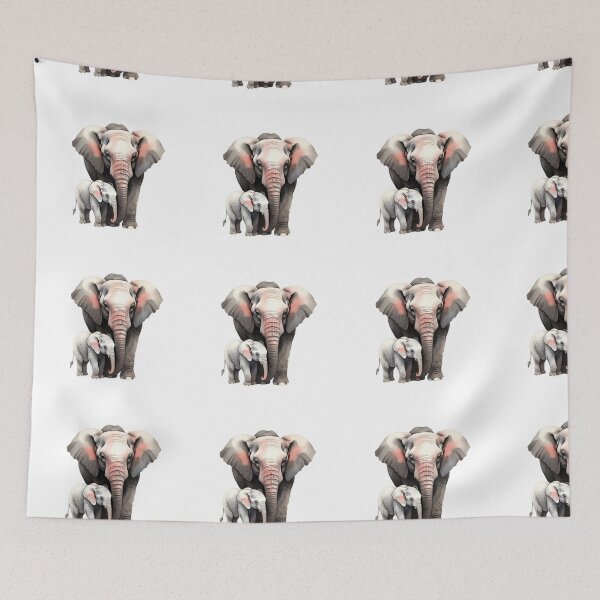 Item preview, Mother and Baby Elephant Love designed and sold by GrumpySableye.