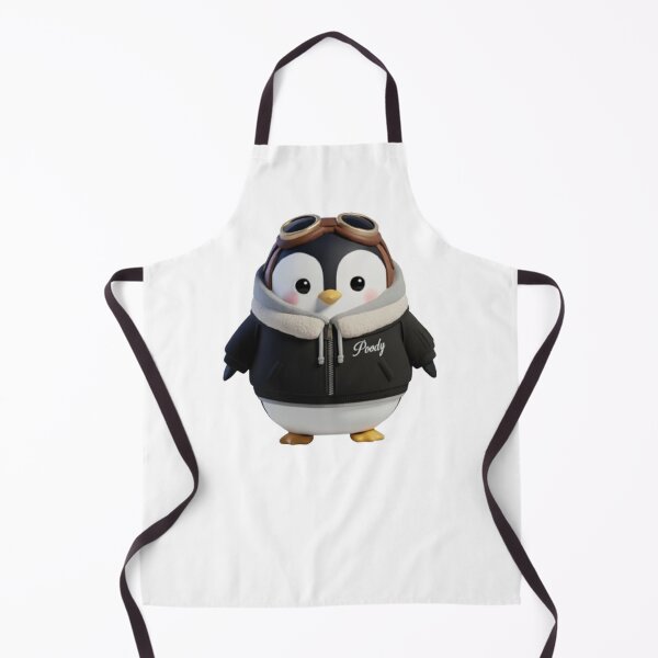 Item preview, Avi Poody – Black | Cute Aviator Penguin Character designed and sold by HNstory.