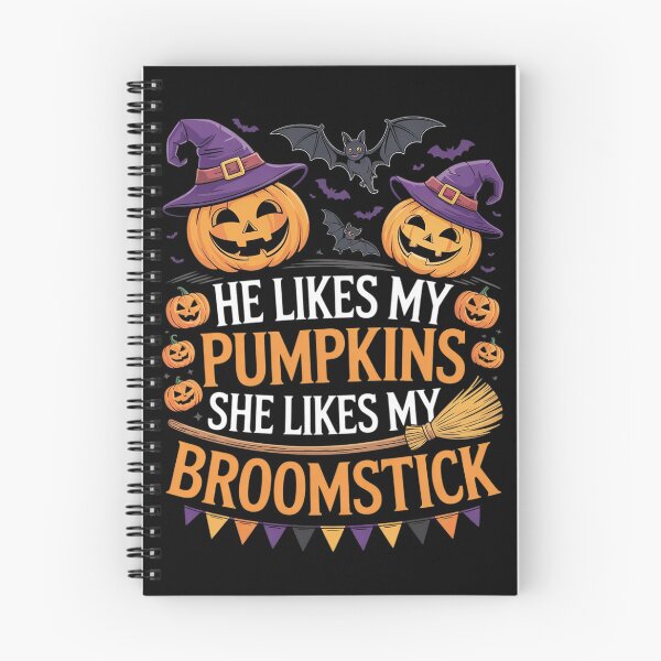 Item preview, He Likes My Pumpkins She Likes My Broomstick designed and sold by VerseFarm.