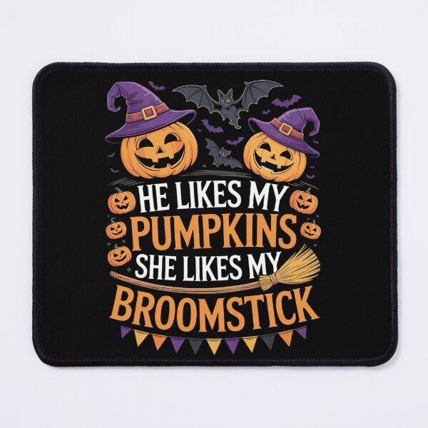 Item preview, He Likes My Pumpkins She Likes My Broomstick designed and sold by VerseFarm.