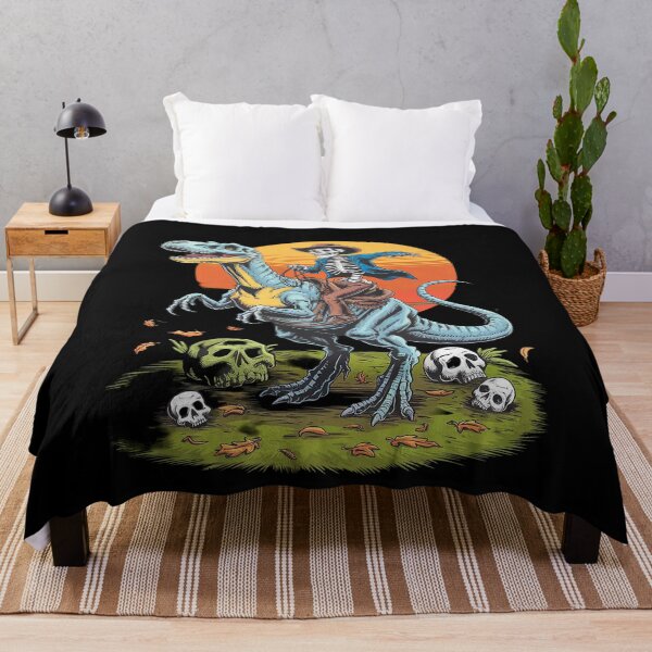 Item preview, Skeleton Riding Mummy Dinosaur T Rex Halloween designed and sold by RsFilsingerArt.