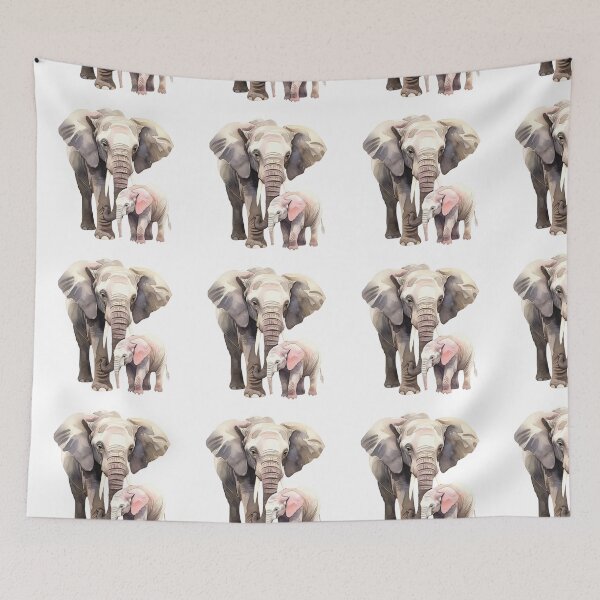 Item preview, Cute Baby Elephant and Mother designed and sold by GrumpySableye.
