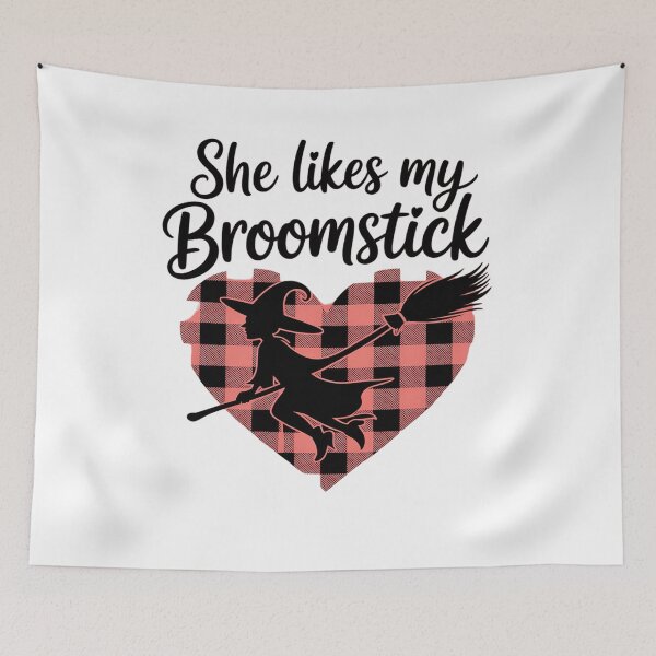Item preview, He Likes My Pumpkins She Likes My Broomstick Matching Plaid  designed and sold by VerseFarm.