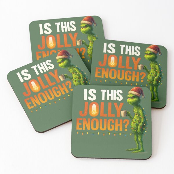 Item preview, Is This Jolly Enough Grinch Sublimation, Funny Christmas Grinchmas Design, Sarcastic Holiday Art designed and sold by Graphisphere.