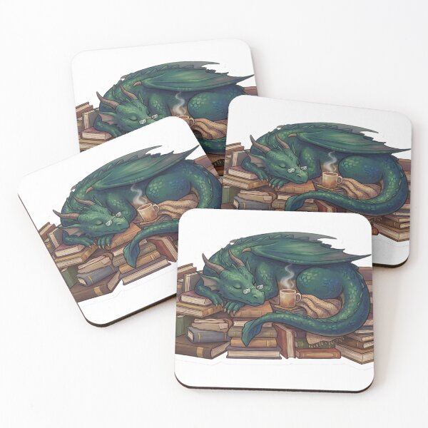 Item preview, Cozy Book Dragon Hoarding Books Fantasy Reading Lover designed and sold by StickyGuys.