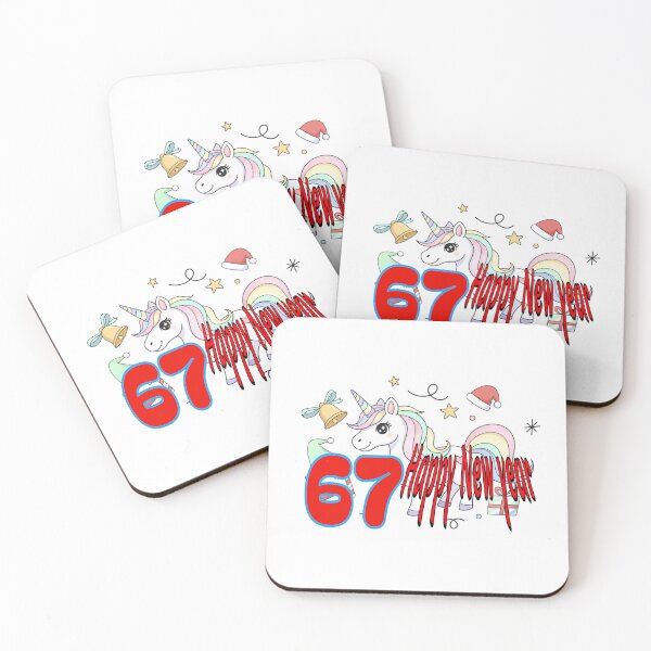 Item preview, 67 Happy New year, Unicorn  designed and sold by Sujinthaiart.