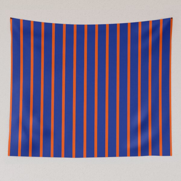 Item preview, Bold Blue and Orange Spaced Stripes Vertical Pattern designed and sold by kierkegaard.