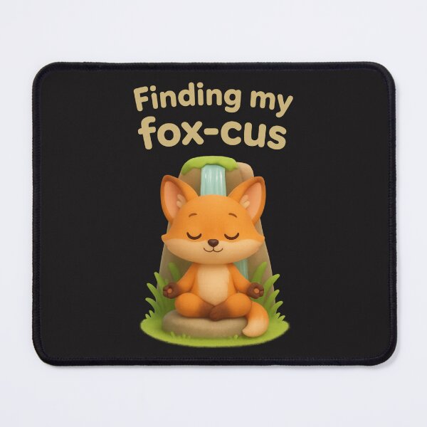 Item preview, Cute Meditating Zen Fox - Finding My Fox-cus | Cozy Mindful Motivational Art designed and sold by Moons Studio.