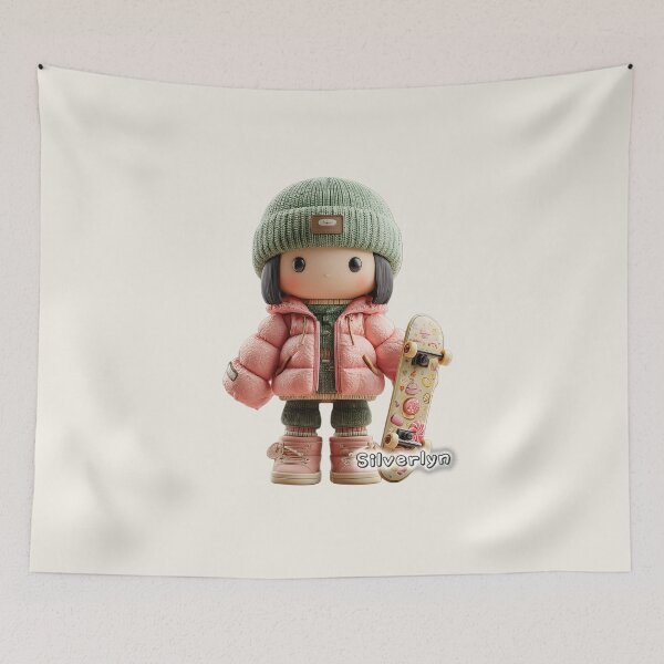 Item preview, Girl with Skateboard designed and sold by SilverlynDraws.