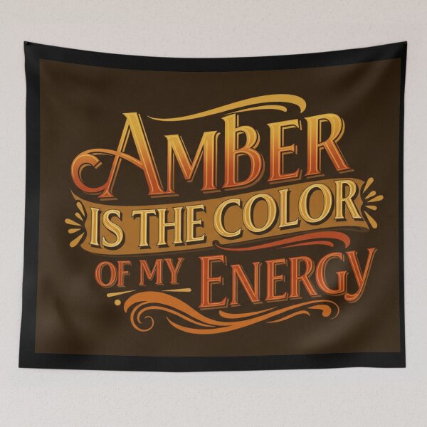 Item preview, Amber Is the Color of My Energy Shirt – Music Lyric Graphic Tee designed and sold by FitEnvy.