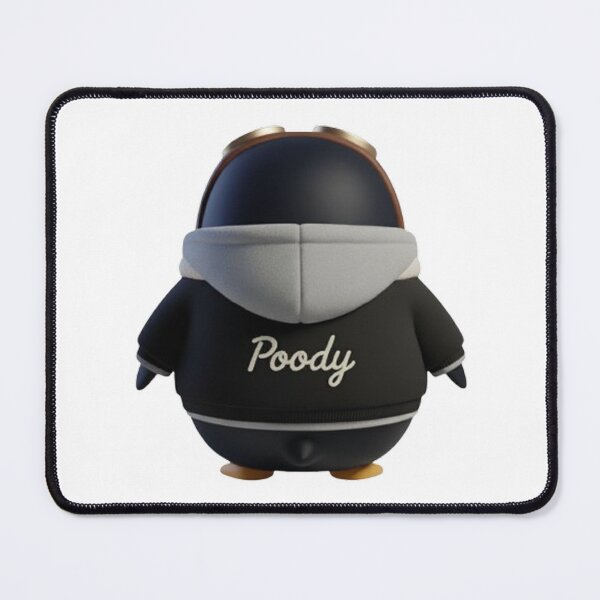 Item preview, Avi Poody – Black (Back View) | Cute Aviator Penguin Character designed and sold by HNstory.