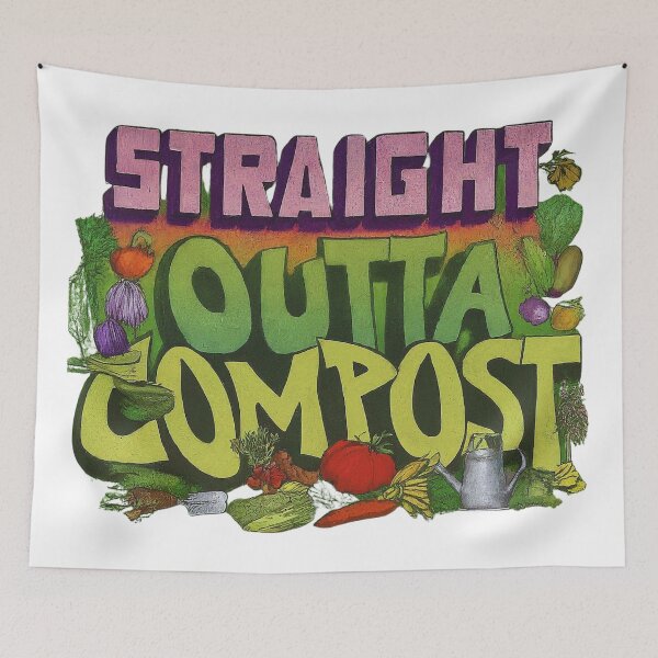 Item preview, Straight Outta Compost Shirt – Funny Eco & Gardening Tee designed and sold by FitEnvy.