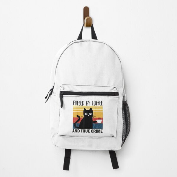 Item preview, Fueled by coffee and true crime Podcast Funny cat vintage designed and sold by CORJIDOG-ART.