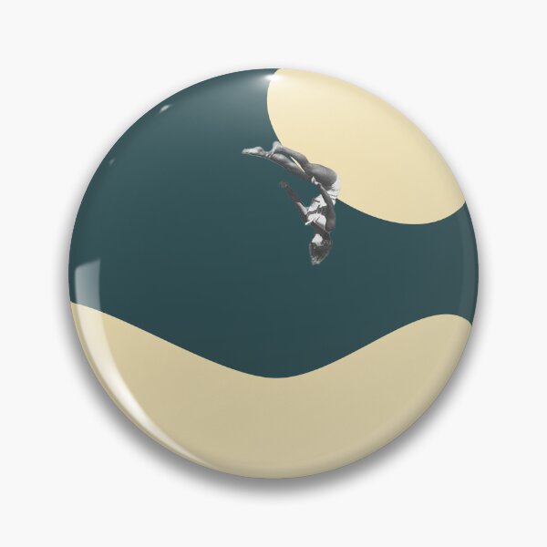 Item preview, Surreal Diver | Minimal Abstract Collage in Muted Green & Warm Yellow designed and sold by skcollage.