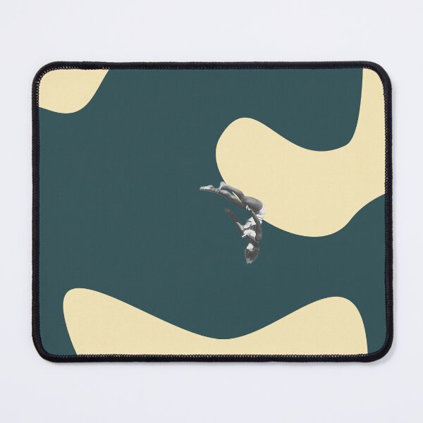 Item preview, Surreal Diver | Minimal Abstract Collage in Muted Green & Warm Yellow designed and sold by skcollage.