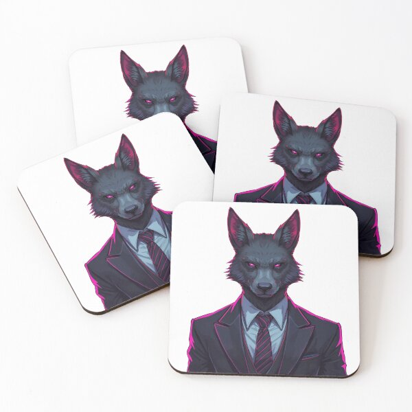 Item preview, Professional Wolf Executive - Purple Neon Style designed and sold by The Grumpy Pet Club.