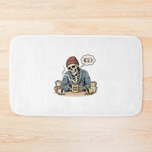 Artikelvorschau, Bone Tired Skeleton - Low Battery Coffee Mood entworfen und verkauft von JohannGuibert.