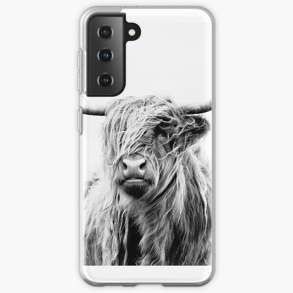 B+W Highland cow Samsung Galaxy Soft Case
