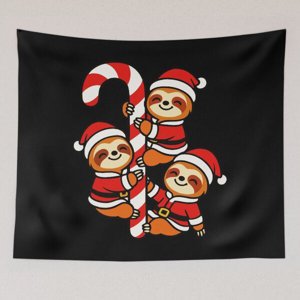 Item preview, Santa Sloths Christmas Candy Cane designed and sold by plushism.