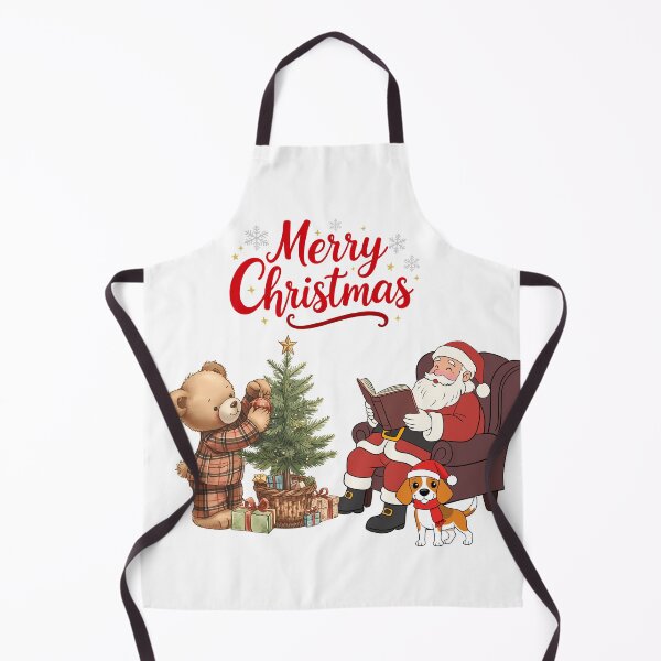 Item preview, Merry Christmas Santa Claus with Teddy Bear – Cute Festive Holiday Illustration designed and sold by Fouziaart08.