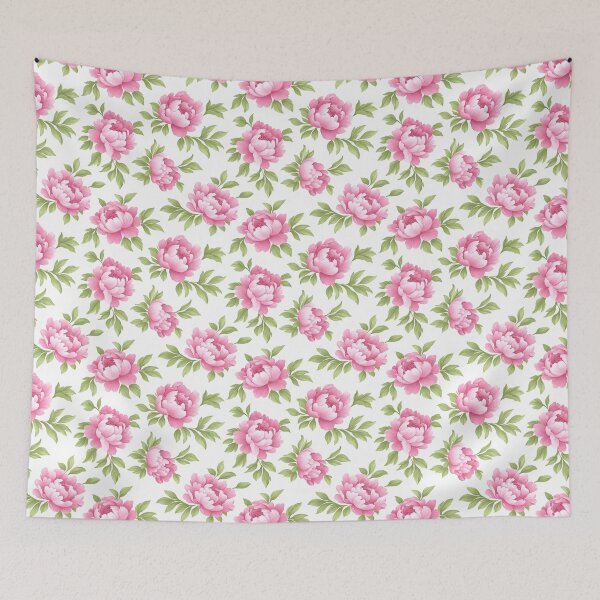 Item preview, The image features a seamless pattern of pink peonies with green leaves, creating a soft, elegant, and romantic floral design suitable for many applications. designed and sold by rujlaphusstudio.