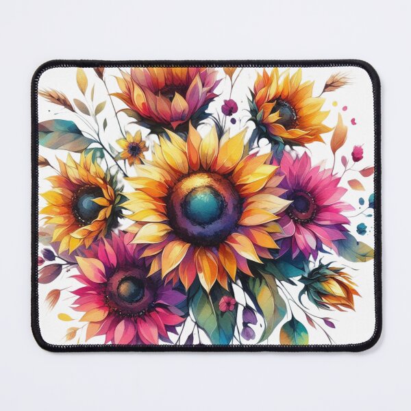 Item preview, Brightly Colored Sunflowers | Cheery and Bright Sunflowers | Watercolor Sunflowers designed and sold by Nicole-Cherie.
