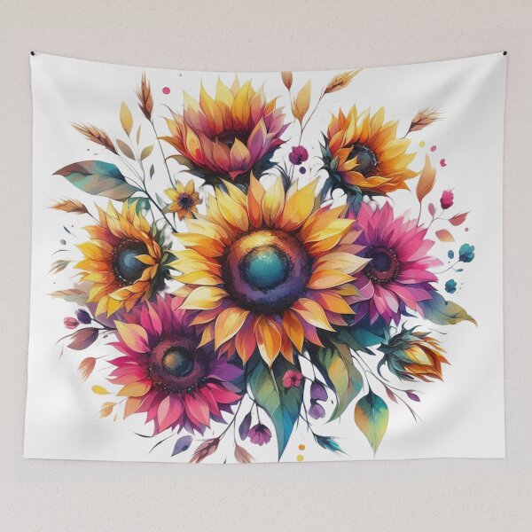 Item preview, Brightly Colored Sunflowers | Cheery and Bright Sunflowers | Watercolor Sunflowers designed and sold by Nicole-Cherie.