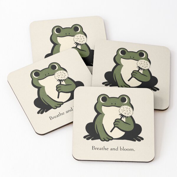 Item preview, Breathe and Bloom – Frog with Dandelion designed and sold by mariannrina.